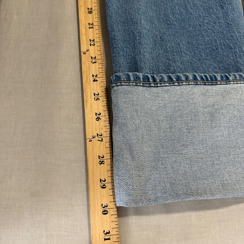 a.n.a Women's 16 Wide Leg Jeans Blue Highest-Rise Cuffed Med Jupiter NEW - Picture 4 of 9
